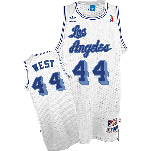 Camiseta retro Jerry West #44 Los Angeles Lakers Blanco - Haga un click en la imagen para cerrar